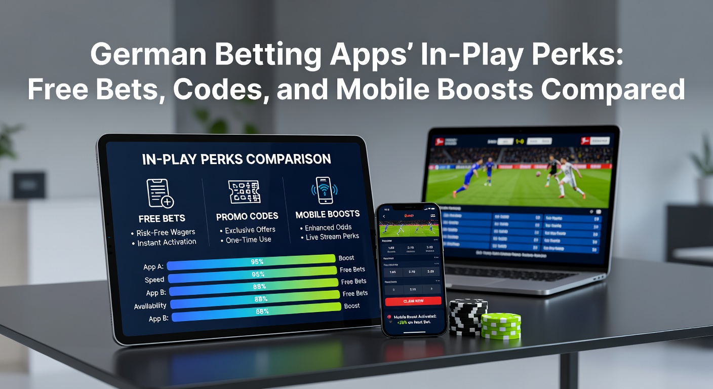 Smartphone mit offener Wett-App, die Live-In-Play-Optionen und Gratiswetten-Angebote anzeigt, während ein Fußballspiel im Hintergrund läuft